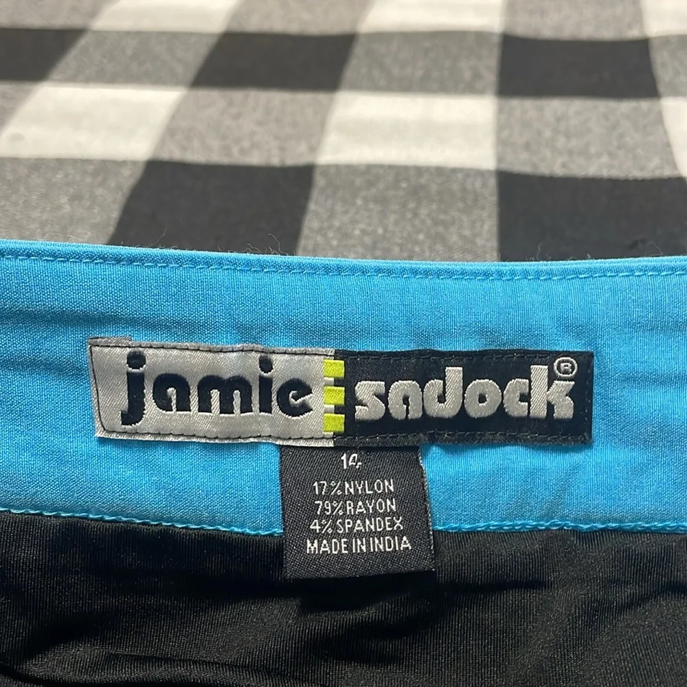 Jamie Sadock Light Blue Golf Skort Skirt Shorts Women's Size 14 Stretch Pockets